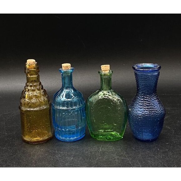 Wheaton Glass Green Thomas Jefferson Blue Root Bitters Amber Bottle 3" - Picture 1 of 9